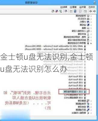 金士顿u盘无法识别,金士顿u盘无法识别怎么办