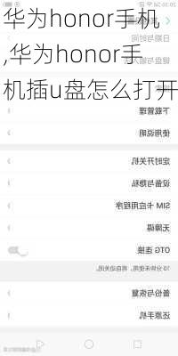 华为honor手机,华为honor手机插u盘怎么打开