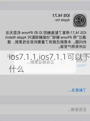 ios7.1.1,ios7.1.1可以下什么