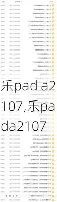 乐pad a2107,乐pada2107