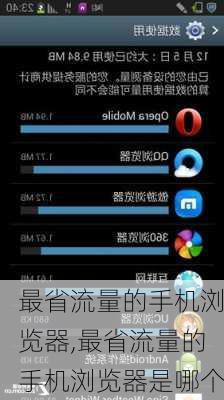 最省流量的手机浏览器,最省流量的手机浏览器是哪个