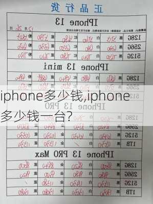 iphone多少钱,iphone多少钱一台?