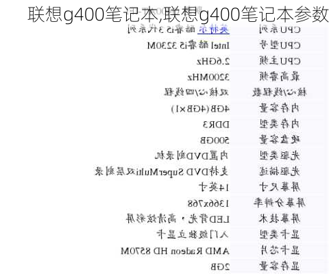 联想g400笔记本,联想g400笔记本参数