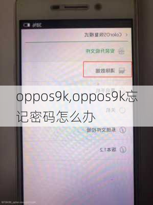 oppos9k,oppos9k忘记密码怎么办