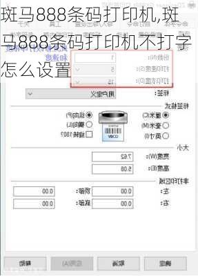 斑马888条码打印机,斑马888条码打印机不打字怎么设置