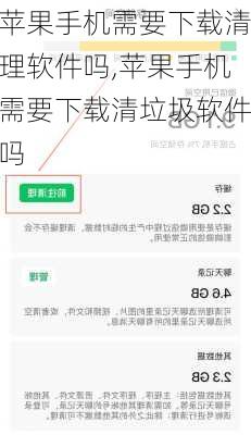 苹果手机需要下载清理软件吗,苹果手机需要下载清垃圾软件吗