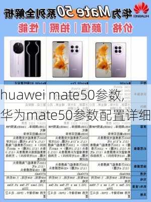 huawei mate50参数,华为mate50参数配置详细