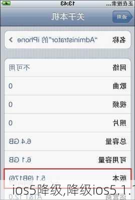 ios5降级,降级ios5.1.1