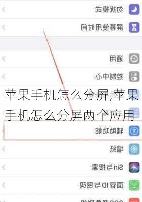 苹果手机怎么分屏,苹果手机怎么分屏两个应用