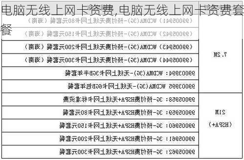 电脑无线上网卡资费,电脑无线上网卡资费套餐