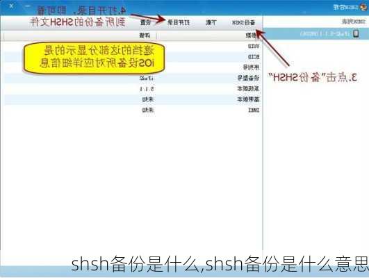 shsh备份是什么,shsh备份是什么意思