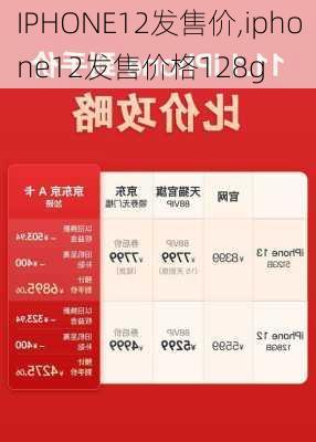 IPHONE12发售价,iphone12发售价格128g