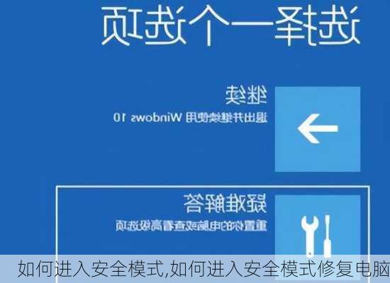 如何进入安全模式,如何进入安全模式修复电脑