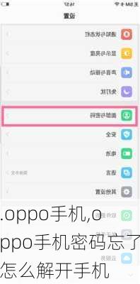 .oppo手机,oppo手机密码忘了怎么解开手机