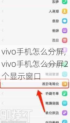 vivo手机怎么分屏,vivo手机怎么分屏2个显示窗口