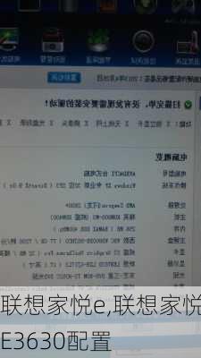 联想家悦e,联想家悦E3630配置