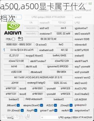 a500,a500显卡属于什么档次