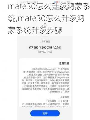 mate30怎么升级鸿蒙系统,mate30怎么升级鸿蒙系统升级步骤