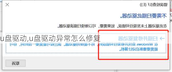 u盘驱动,u盘驱动异常怎么修复