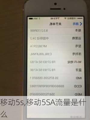 移动5s,移动5SA流量是什么