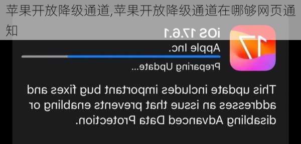 苹果开放降级通道,苹果开放降级通道在哪够网页通知