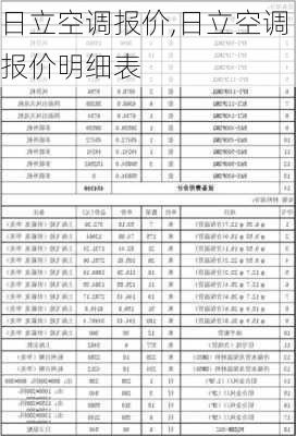 日立空调报价,日立空调报价明细表