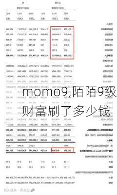 momo9,陌陌9级财富刷了多少钱