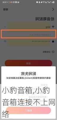 小豹音箱,小豹音箱连接不上网络