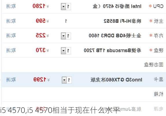 i5 4570,i5 4570相当于现在什么水平