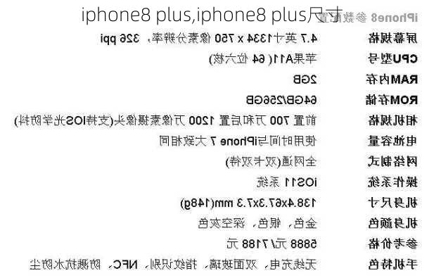 iphone8 plus,iphone8 plus尺寸