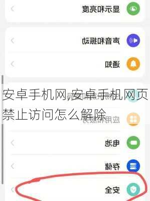 安卓手机网,安卓手机网页禁止访问怎么解除