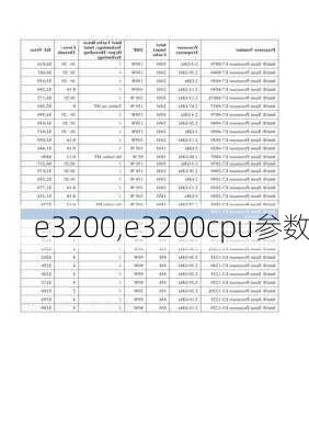 e3200,e3200cpu参数