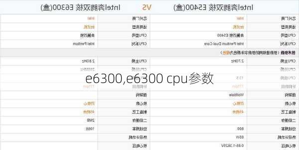 e6300,e6300 cpu参数