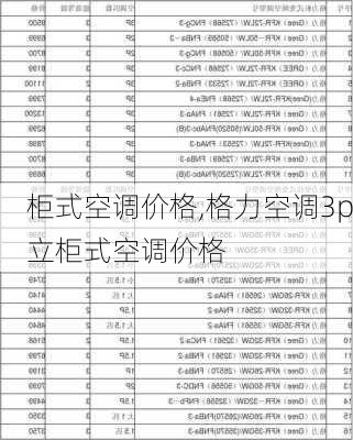 柜式空调价格,格力空调3p立柜式空调价格