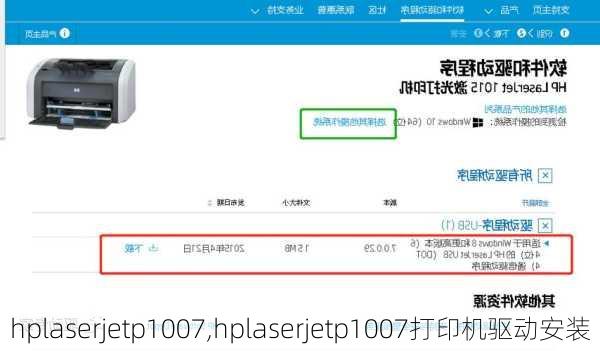 hplaserjetp1007,hplaserjetp1007打印机驱动安装