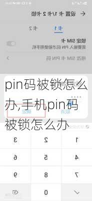 pin码被锁怎么办,手机pin码被锁怎么办