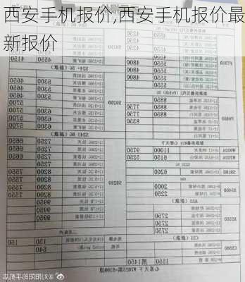 西安手机报价,西安手机报价最新报价