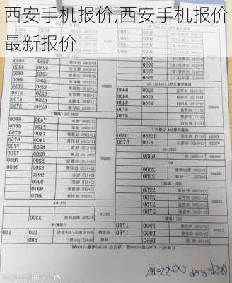 西安手机报价,西安手机报价最新报价