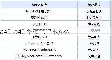 a42j,a42j华硕笔记本参数