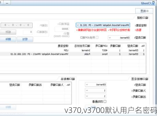 v370,v3700默认用户名密码