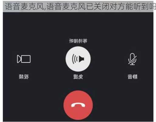 语音麦克风,语音麦克风已关闭对方能听到吗