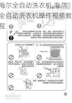 海尔全自动洗衣机,海尔全自动洗衣机操作视频教程