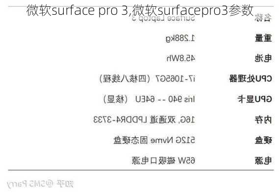 微软surface pro 3,微软surfacepro3参数