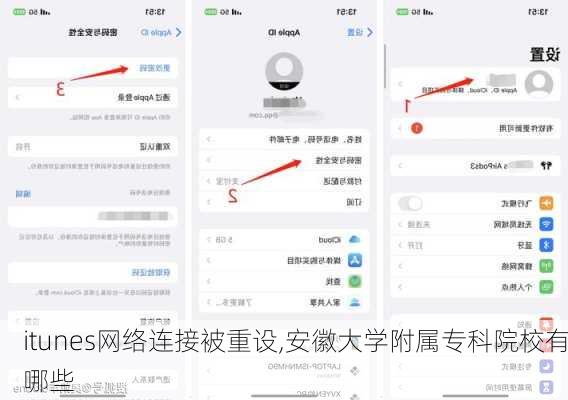 itunes网络连接被重设,安徽大学附属专科院校有哪些