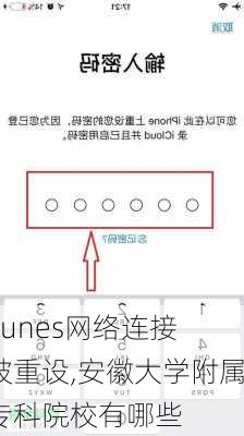 itunes网络连接被重设,安徽大学附属专科院校有哪些