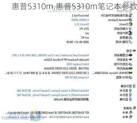 惠普5310m,惠普5310m笔记本参数