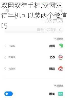 双网双待手机,双网双待手机可以装两个微信吗