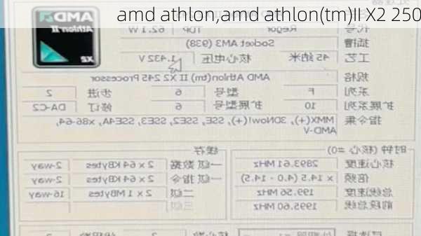 amd athlon,amd athlon(tm)II X2 250