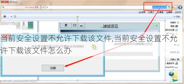 当前安全设置不允许下载该文件,当前安全设置不允许下载该文件怎么办