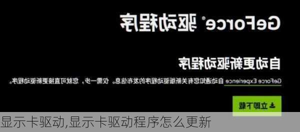 显示卡驱动,显示卡驱动程序怎么更新